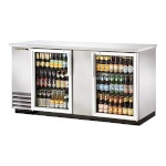 True TBB-3G-S-HC-LD - Back Bar Cooler, two-section, 69-1/8